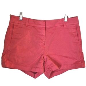 J Crew Chino Shorts City Fit Women's Sz 10 Coral Pink Pocket Shorts GUC